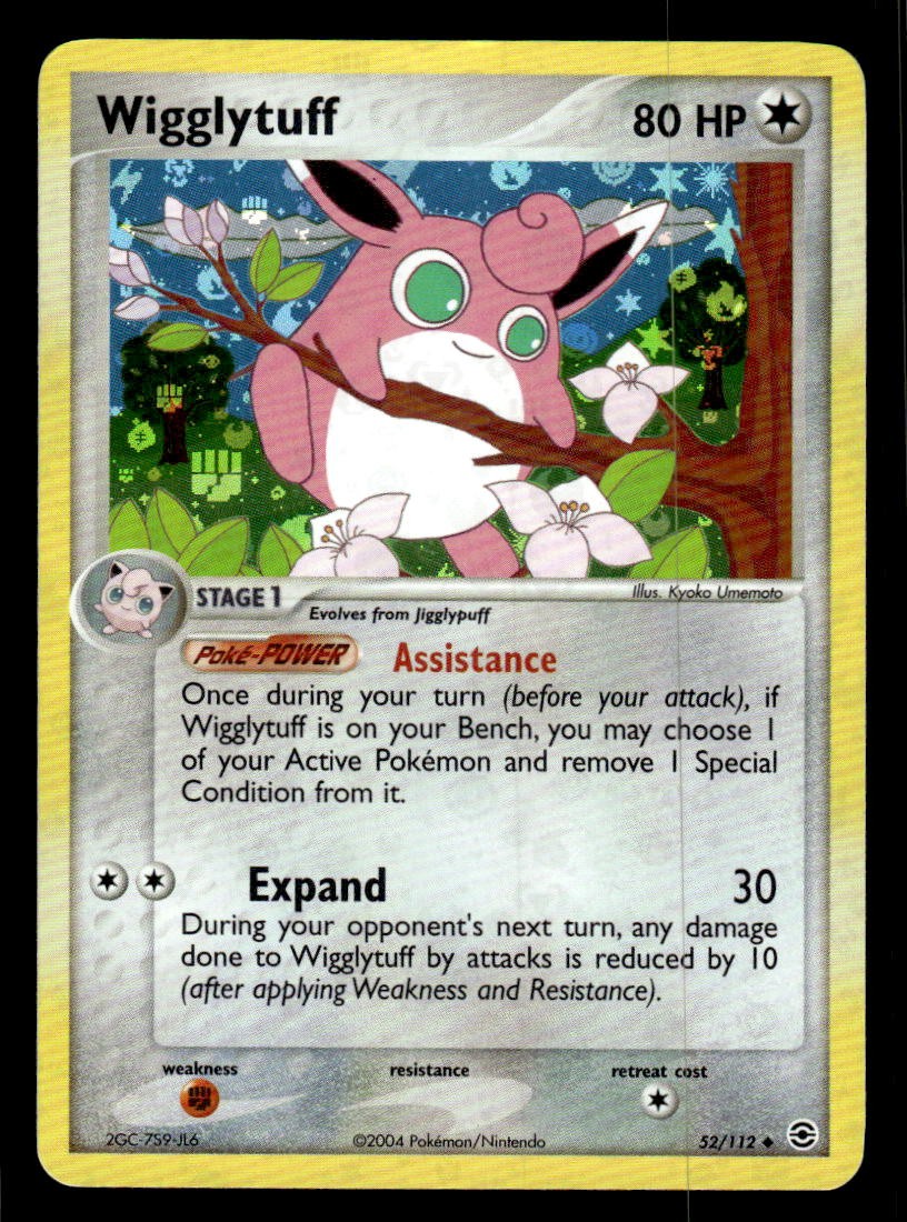 Pokemon TCG EX FireRed & LeafGreen #52/112 Wigglytuff Reverse NM!