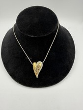 Brighton Silver Gold Two Tone Heart Pendant Necklace
