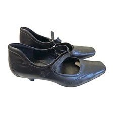 Ecco Women's Black Leather Heels Shoes Size 8/8.5