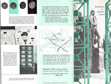 Forest Lawn Memorial Park Assoc 1960 Glendale CA Vintage Travel Leaflet TB18