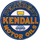 VINTAGE KENDALL GASOLINE PORCELAIN SIGN GAS STATION MOTOR OIL PUMP PLATE