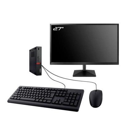 Lenovo M710q Tiny PC Bildschirm 27'' Intel I3-6100T RAM 32GB SSD 2TB W10 Wifi
