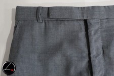 Ralph Lauren Purple label Italy Gray check flat front slim cut dress pants 33"