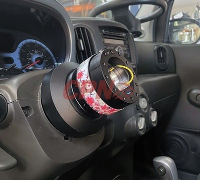 NRG 2.0 Steering Wheel Quick Release 6 Bolt - Black / Sakura Ring