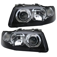 Scheinwerfer Klarglas für Audi A3 8L Facelift Bj. 2000-2003 Schwarz Scheinwerfer Klarglas für Audi A3 8L Facelift Bj. 2000-2003 Schwarz