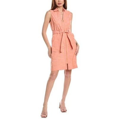 Sharagano Front Zip Shirtdress