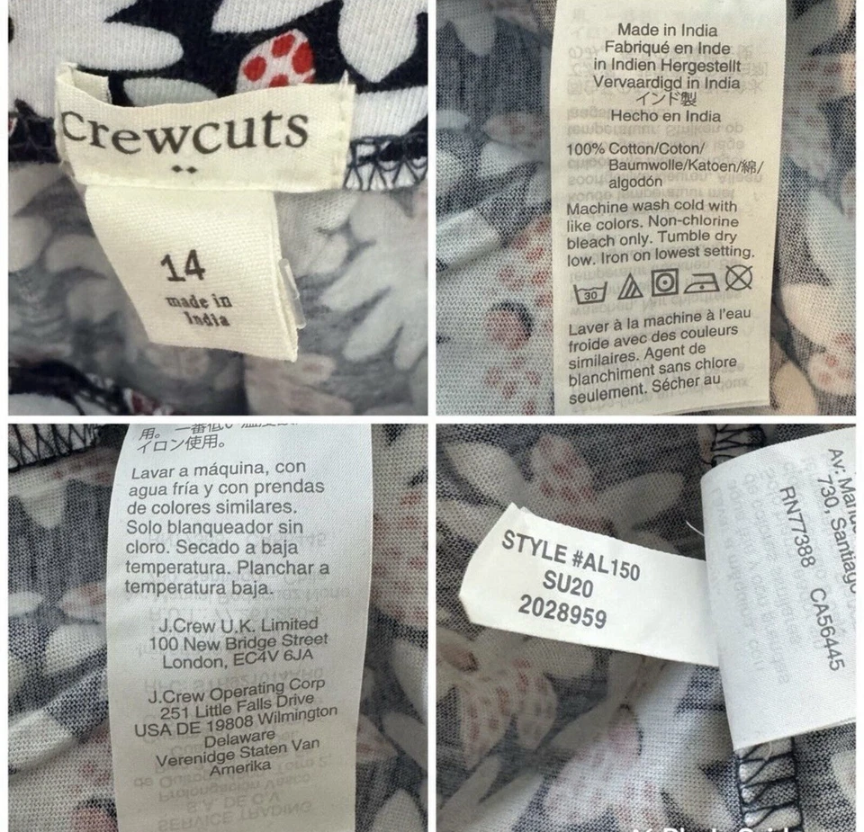 Camisa Cottagecore Corte Redondo Cuello Cuadrado Peplum Top Niñas 14 Azul Marino Floral Rojo Foto 2 de 4