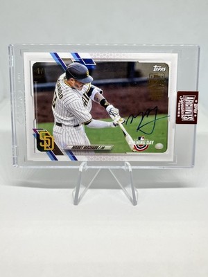 2023 Topps Archives Manny Machado 1/1 Auto 2021 Topps Opening Day Padres Card