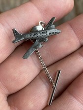 Prendedor de solapa de colección peltre en estado bastante bueno veteranos de guerras extranjeras avión avión Ohio 1978-79