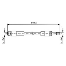 2x Bremsschlauch hinten für Mercedes A-Klasse W176 B-Klasse W246 CLA | 468832