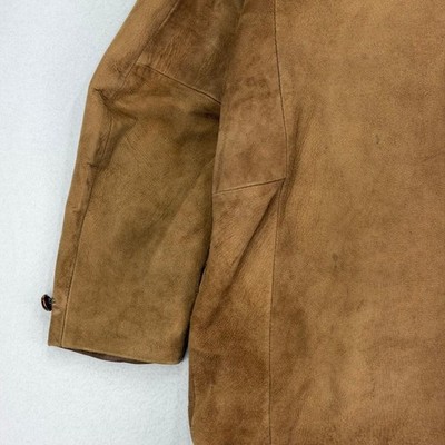 Vintage Montgomery Ward Jacket Mens 48 Brown Suede Leather with