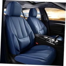 Car Seat Covers, Seat Covers for Cars, Waterproof Leather Auto Seat Front Blue