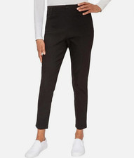 Mario Serrani Women's Textured Pull on Pants, Black Size Medium NEW