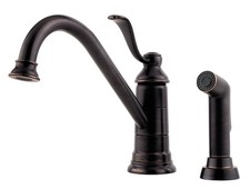 Pfister LG344PY0 Portland 1-Handle Kitchen Faucet with Side Spray, Tuscan Bro...