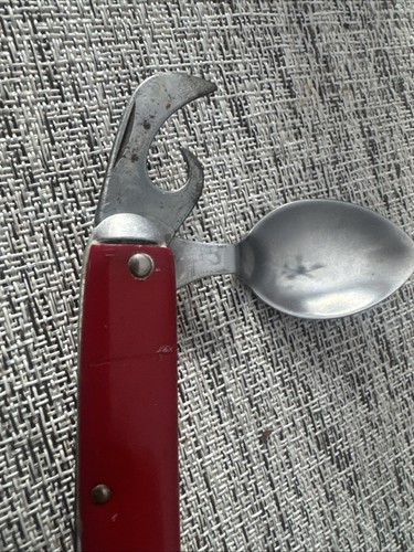 Vintage Colonial Prov USA Camper Pocket Knife Camping Hobo Spoon Fork Opener - Picture 3 of 5