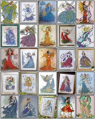 SIE WÄHLEN 10er Set Kreuzstich Muster Feenkönigin Dame Miss SONDERPREIS!