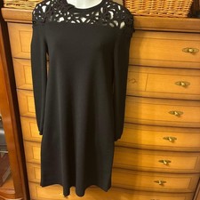 Valentino Dress Black Butterfly Design Size 7 to 9 Length 92 cm