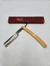 Vintage Spikuson Straight Razor Made in Germany Plastic Scales Original Box