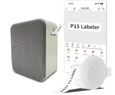 P15 Label Maker Portable Bluetooth Sticker Printer, Home/Office, USB (Beige)