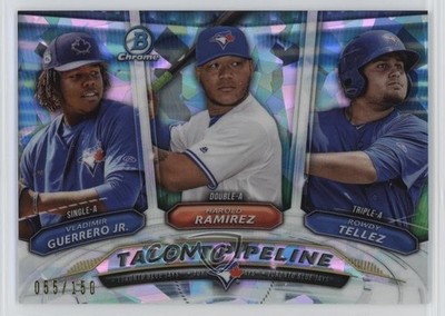 2018 Bowman Atomic Refractor /150 Rowdy Tellez Vladimir Guerrero Jr #TP-TOR 1do2