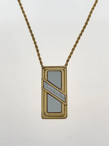 Collana donna Christian Dior placca con top oro usata