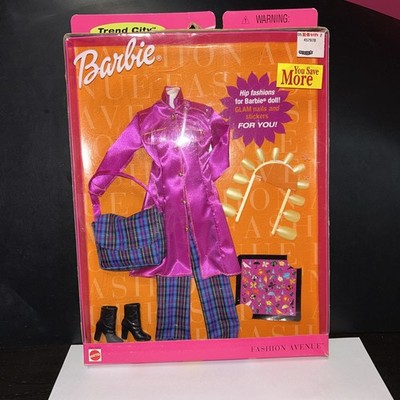 Barbie Hip Fashion Avenue 85833 w/Glam Nails & Stickers VTG 1999 Set Outfit NEW