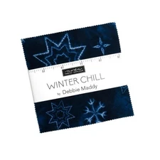 Moda Winter Chill Charm Pack 42 5X5 in. Sq. Quilt Cotton Quilt Fabric 48100PP