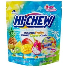 4x Hi-Chew Tropical Mix Pouch Immensely Fruity Chewy Candy Fresh Lot 8.11oz