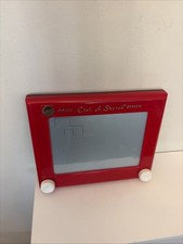 Vintage Mattel 2004 Sababa Etch a Sketch Red Drawing Toy Magic Screen Board