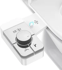 Upgrade Bidet Attachment for Toilet Seat, Adjustable Angle Dual Nozzle, Self-Cle
