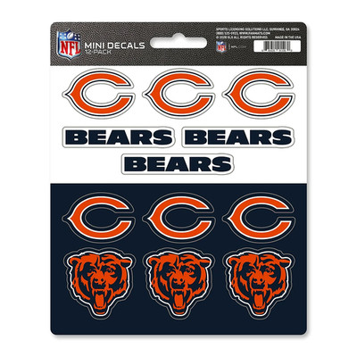 Chicago Bears NFL Vinyl Die-Cut Sticker Set / Decal Sheet *Fanmats