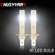 2X H1 LED Headlight White Light Lamp High/Low Beam 12V 6000K Bulb 55W