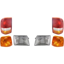 Headlight Kit For 1993-97 Ford Ranger With Tail Light Corner Light Left & Right