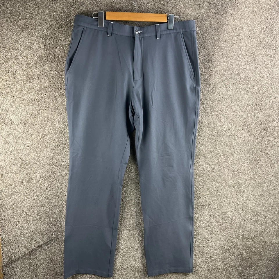 FJ Footjoy Golf Pants grey lightweight trousers Mens W36 L32 polyester spandex - image 2 of 4