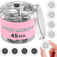 45 Pcs round Whiteboard Magnets, Fridge Magnet Decorative, Dry Board Refrigerato