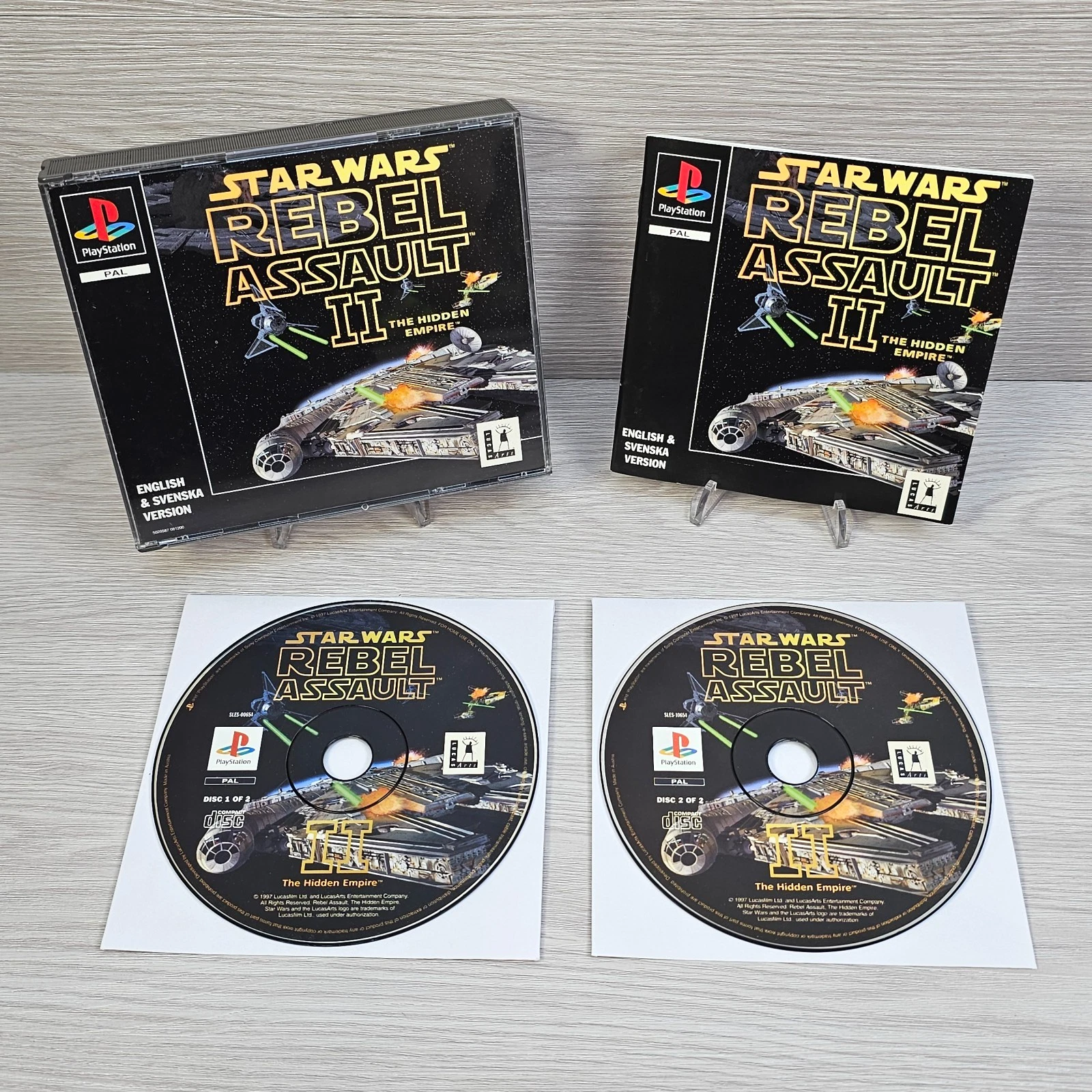 Star Wars Rebel Assault II Hidden Empire PS1 PAL CIB Near Mint