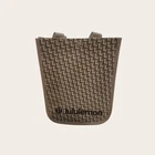 Gray & White Lululemon Shopping Reusable Bag