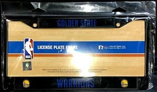 NBA Golden State Warriors black Metal License Plate