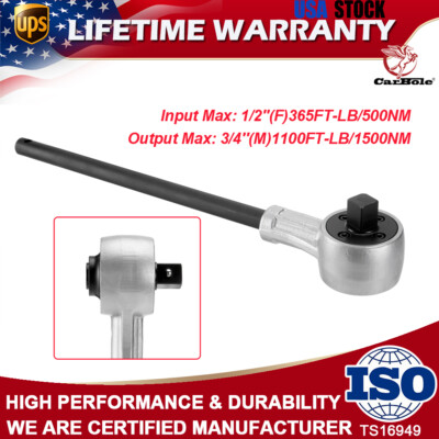 Input 1/2'' Drive Torque Wrench, 1100FT-Pound Heavy Duty Torque Multiplier Wrench