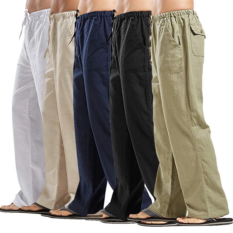 Mens elasticated waist shop trousers uk