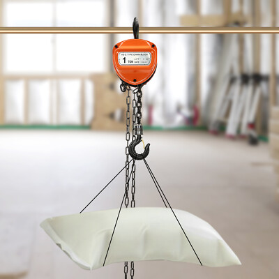 Hand Chain Hoist 2204.62lb Capacity Chain Block,Pulley Hoist,19.69ft Lift Height