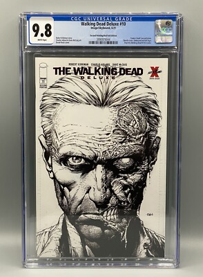 Walking Dead Deluxe 10 CGC 9.8 Second Printing/Red Foil Sketch Comics Vault Live