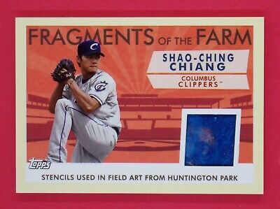 2019 Topps Pro Debut Fragments of the Farm Relic SHAO-CHING CHIANG Clippers Blue