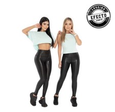 Leggings Woman Leather Effect One Size