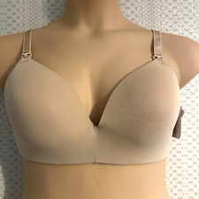 Auden Bra Nursing Clips Easily Wirefree Light Lined Pearl Tan 38DD 139