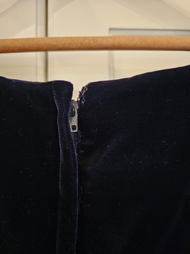 Vintage Victor Costa Cocktail Dress Puff Sleeve Velvet Taffeta Size 2 1989 VGUC - Picture 4 of 7