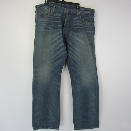 Polo Ralph Lauren Classic 867 Denim Jeans Herren 40x32 Distressed Whisker Fade