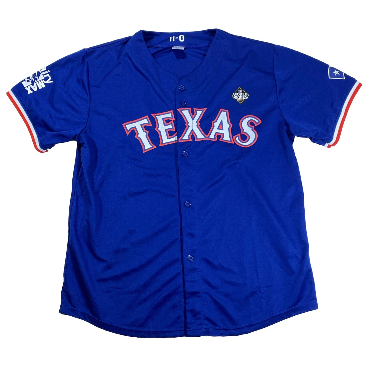 MLB レンジャース 貴重アーリントンスタジアム記念パッチ付きユニフォーム テキサス レンジャーズ グッズ| MLB公式オンラインショップ