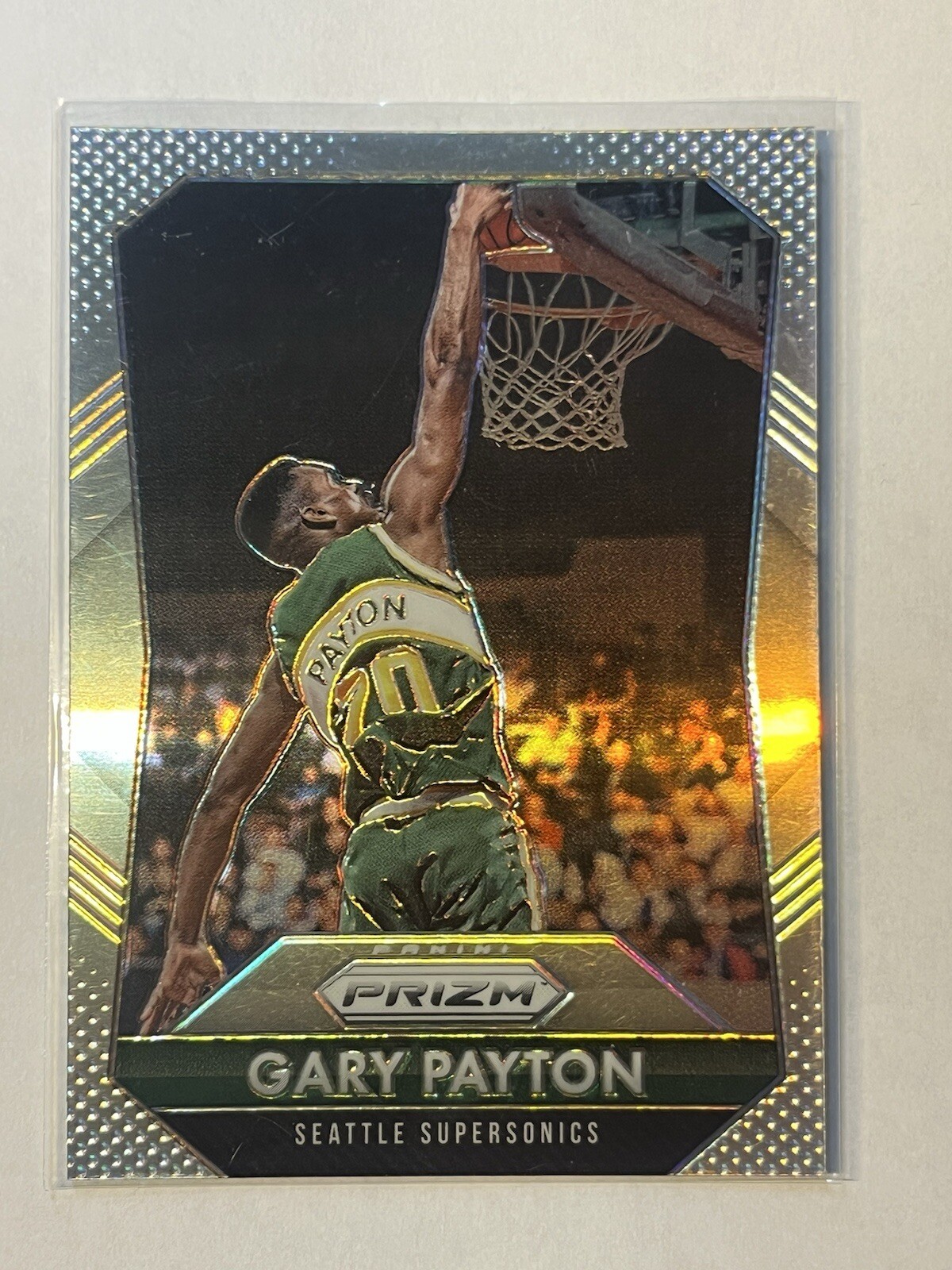 2015-16 PANINI PRIZM GARY PAYTON #285 SILVER SUPERSONICS SP