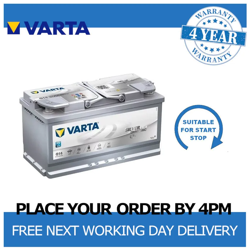 Varta A5 Stop Start AGM Car Battery 12V 95Ah 850A Type 019 5 YEAR